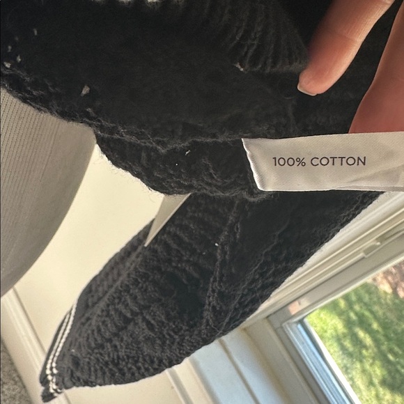 TUCKERNUCK Black Cropped Irene Sweater, Medium, 100% Cotton, NWT - Picture 9 of 10